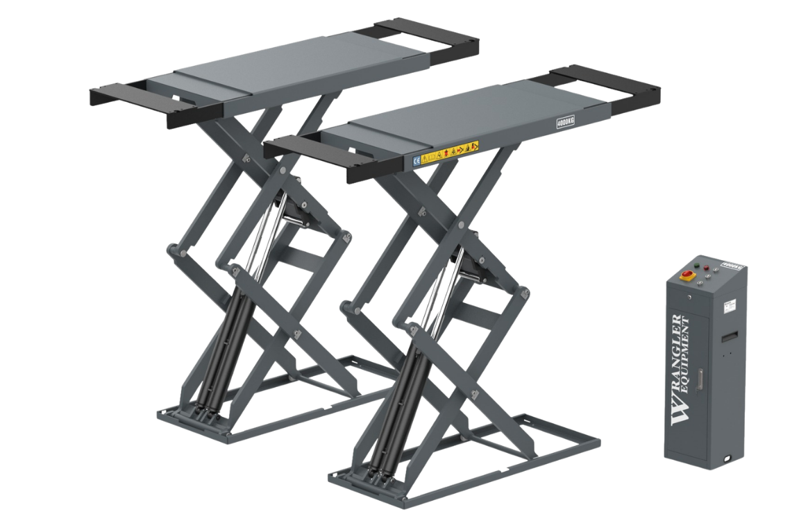 WG XL40IN - Double On-Ground Scissor Lift with Remote Control