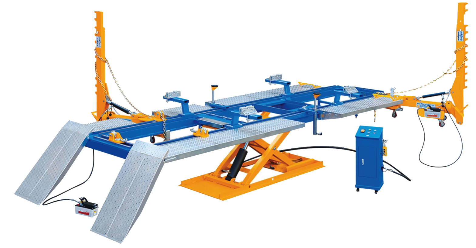 WG-5500 - Car Body Frame Straightening Bench with Scissor Lift